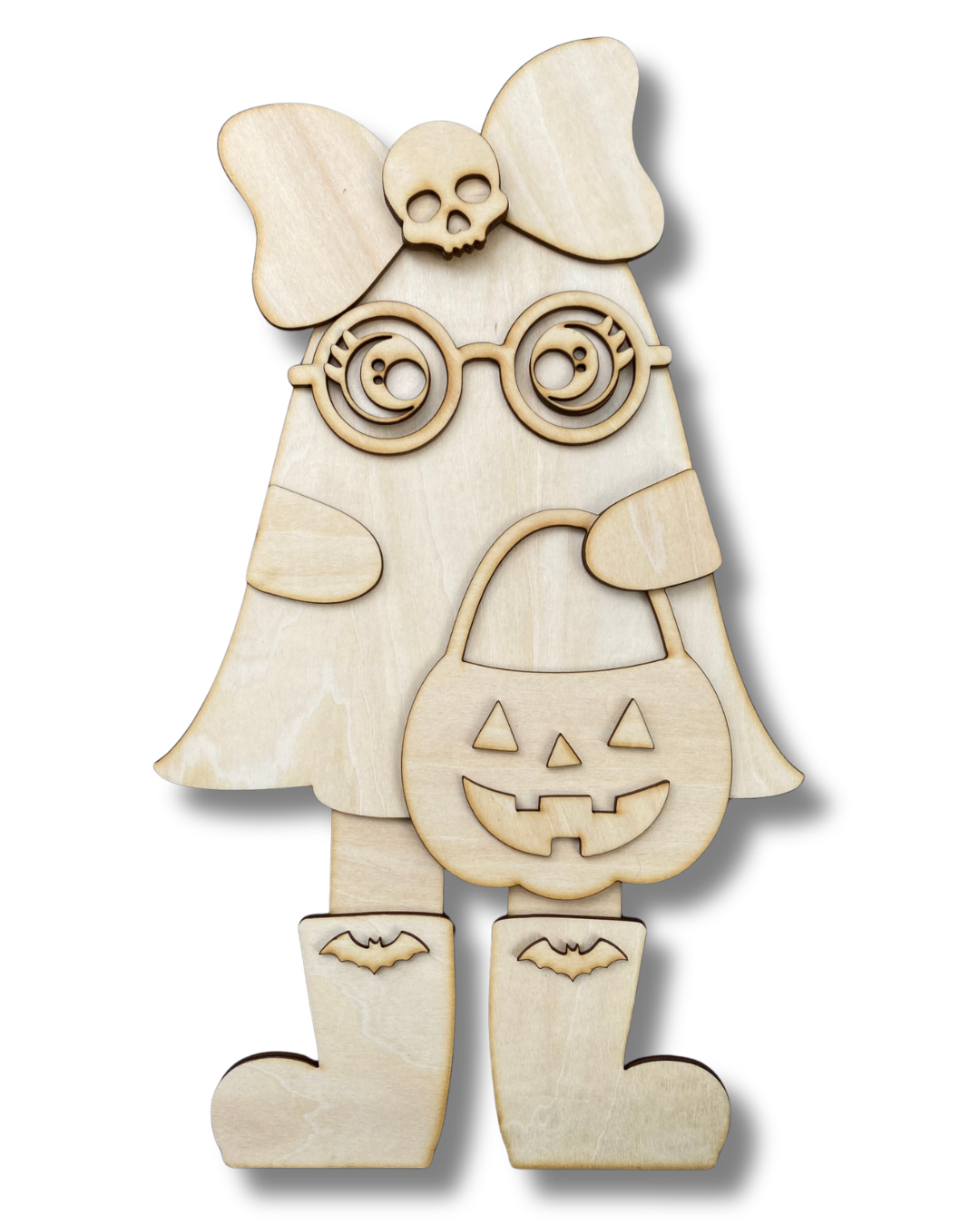 Girl Ghost Shelf Sitter Wood Kit