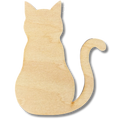 Unfinished Cat Wood Cutout