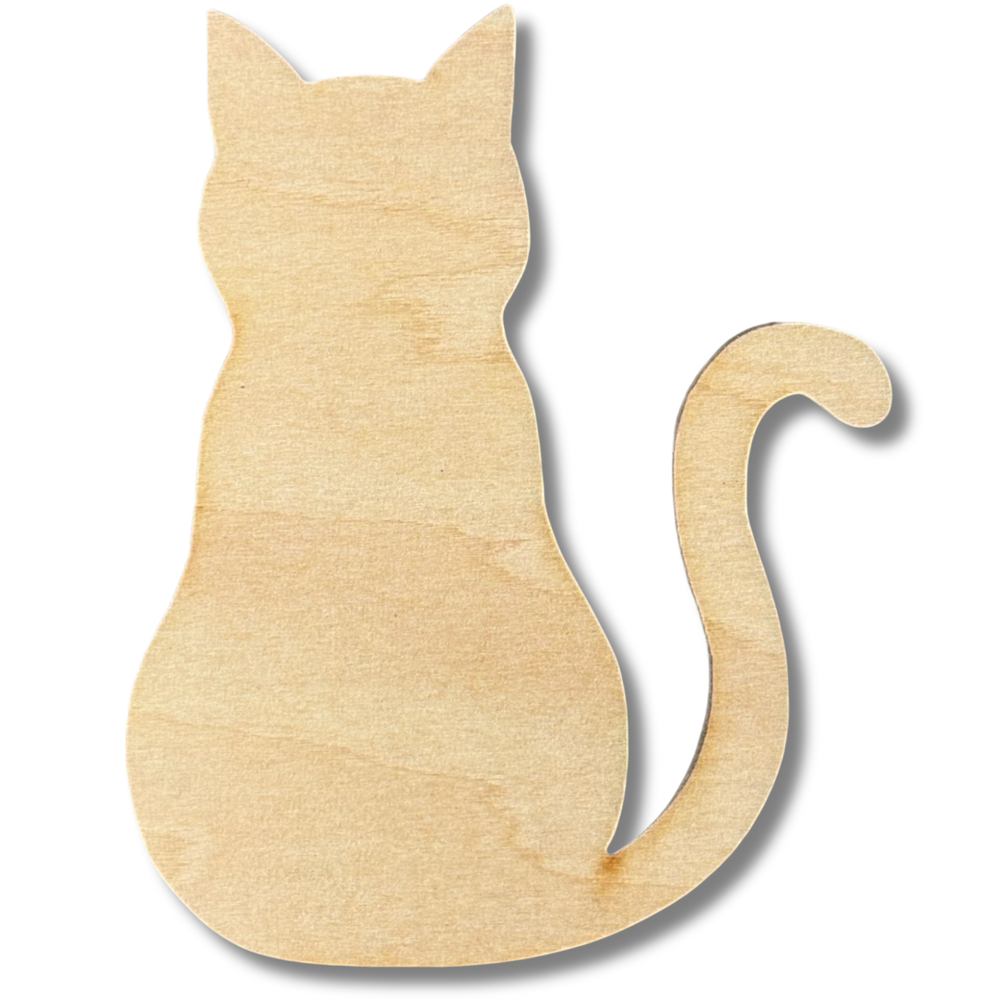 Unfinished Cat Wood Cutout