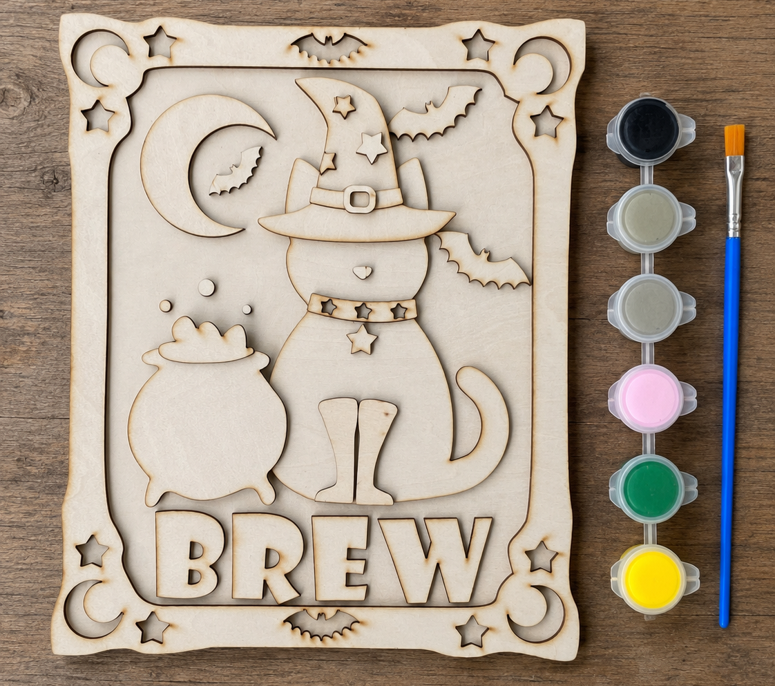 Brewing Cat Wood Paint Kit