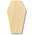 Unfinished Coffin Wood Cutout