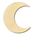 Unfinished Crescent Moon Wood Cutout