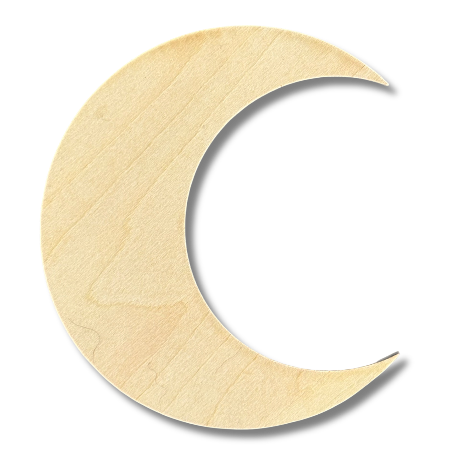 Unfinished Crescent Moon Wood Cutout