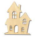 Unfinished Haunted House Wood Cutout