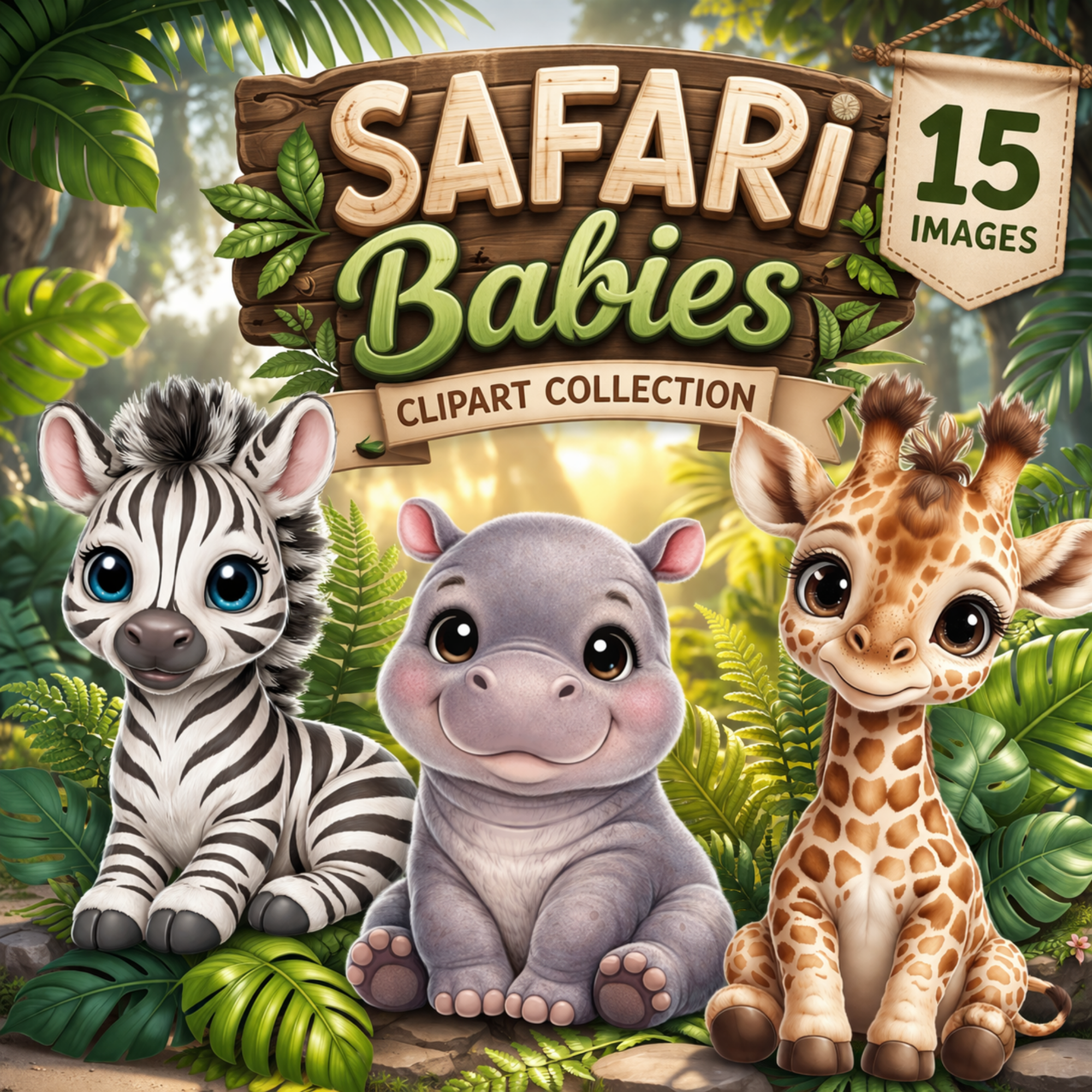 Safari Babies Clipart