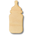 Unfinished Baby Bottle Wood Cutout