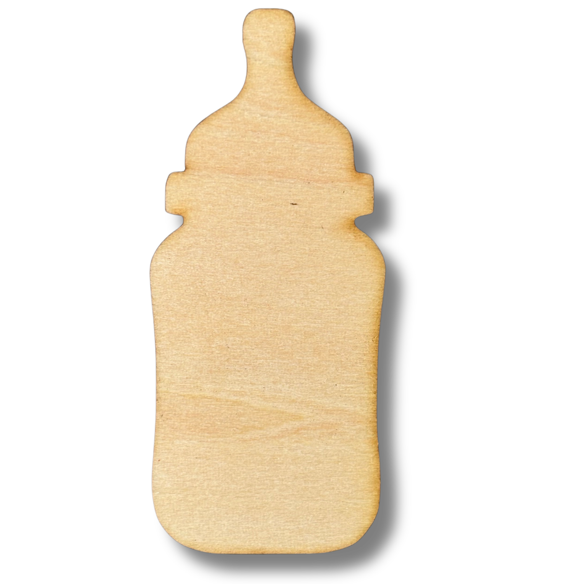 Unfinished Baby Bottle Wood Cutout
