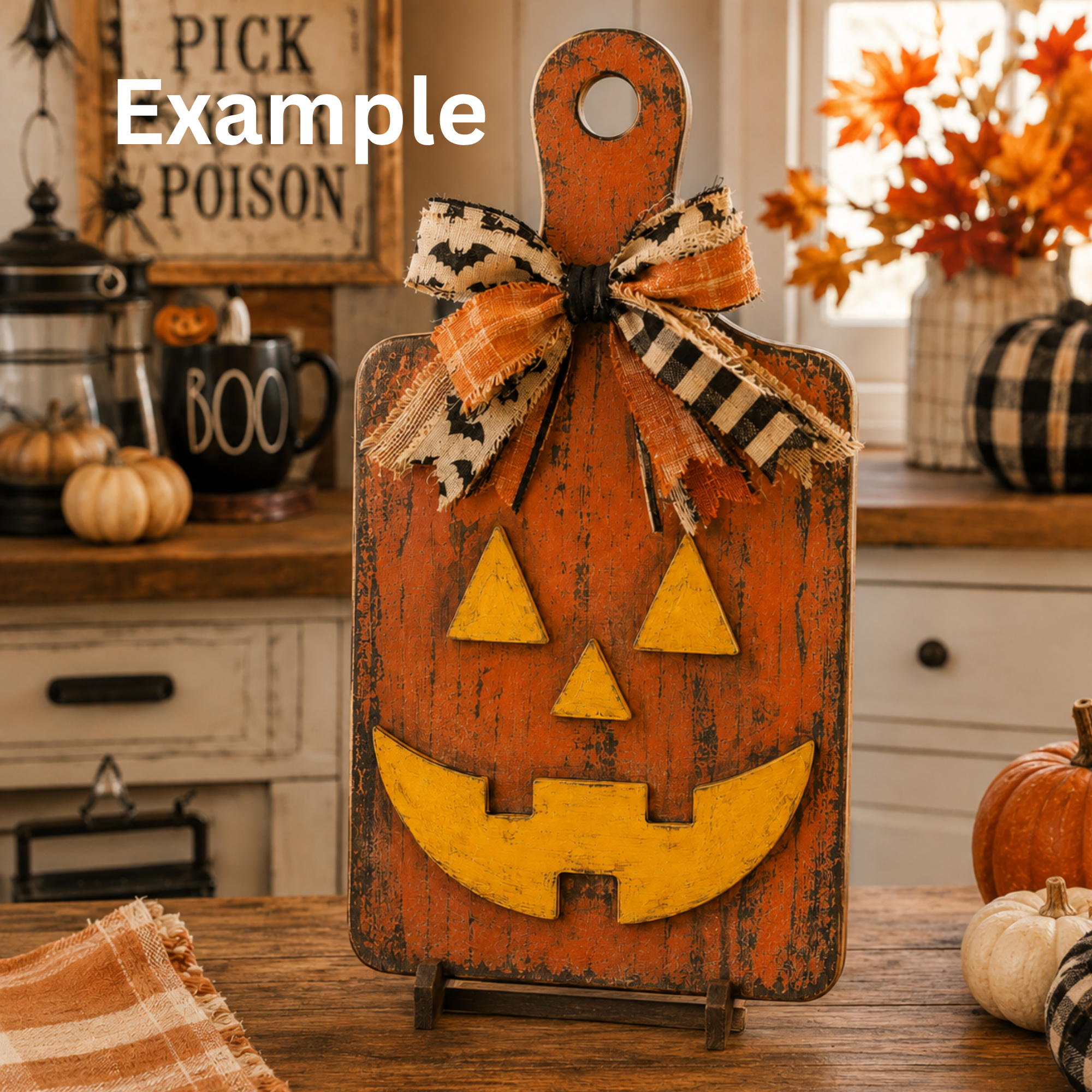 Decorative Halloween Cutting Board Wood Kit