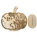 Halloween Boo Ghost Pumpkin Shelf Sitter Wood Kit