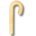 Unfinished Candy Cane Wood Cutout