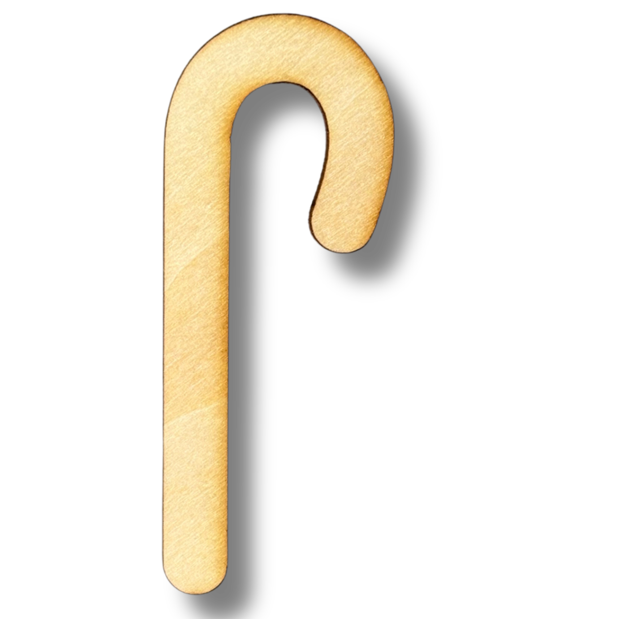 Unfinished Candy Cane Wood Cutout