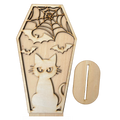 Halloween Cat Coffin Shelf Sitter Wood Kit