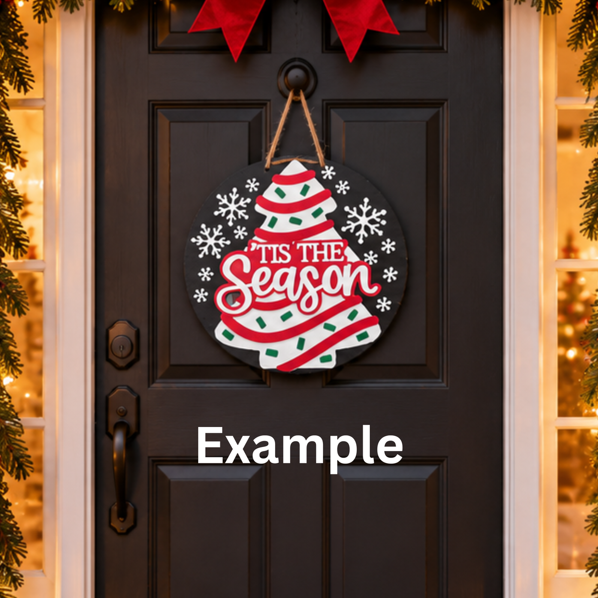 Christmas Tree Cake Door Hanger DIY Kit