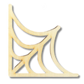 Unfinished Corner Web Wood Cutout