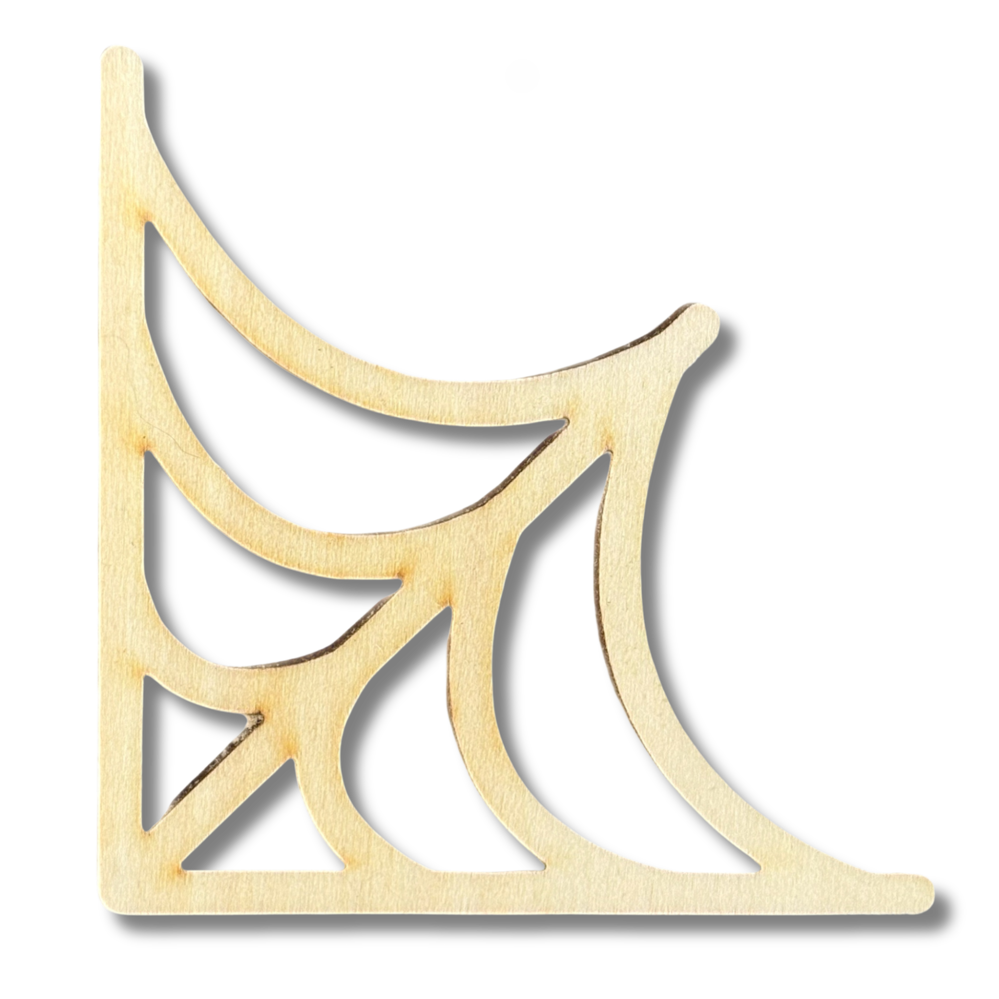 Unfinished Corner Web Wood Cutout