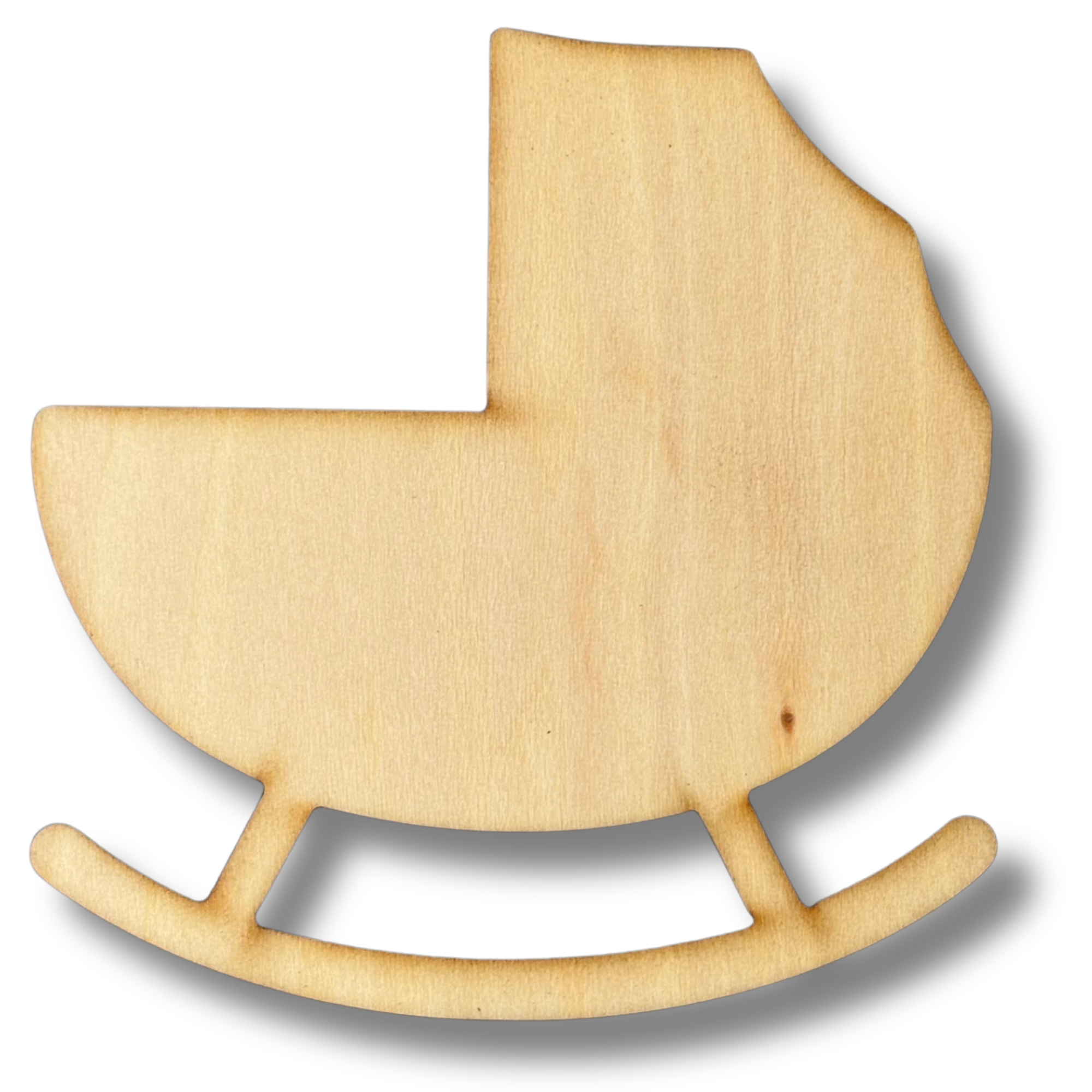 Unfinished Cradle Wood Cutout