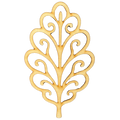 Unfinished Filigree Leaf #1 Wood Cutout