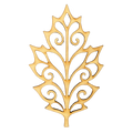 Unfinished Filigree Leaf #2 Wood Cutout
