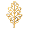 Unfinished Filigree Leaf #7 Wood Cutout