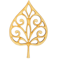 Unfinished Filigree Leaf #9 Wood Cutout