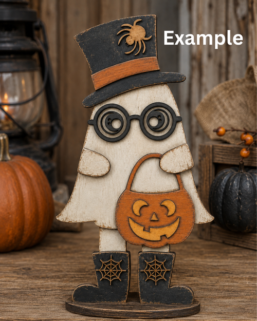 Boy Ghost Shelf Sitter Wood Kit