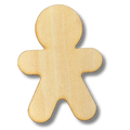 Unfinished Gingerbread Man Wood Cutout