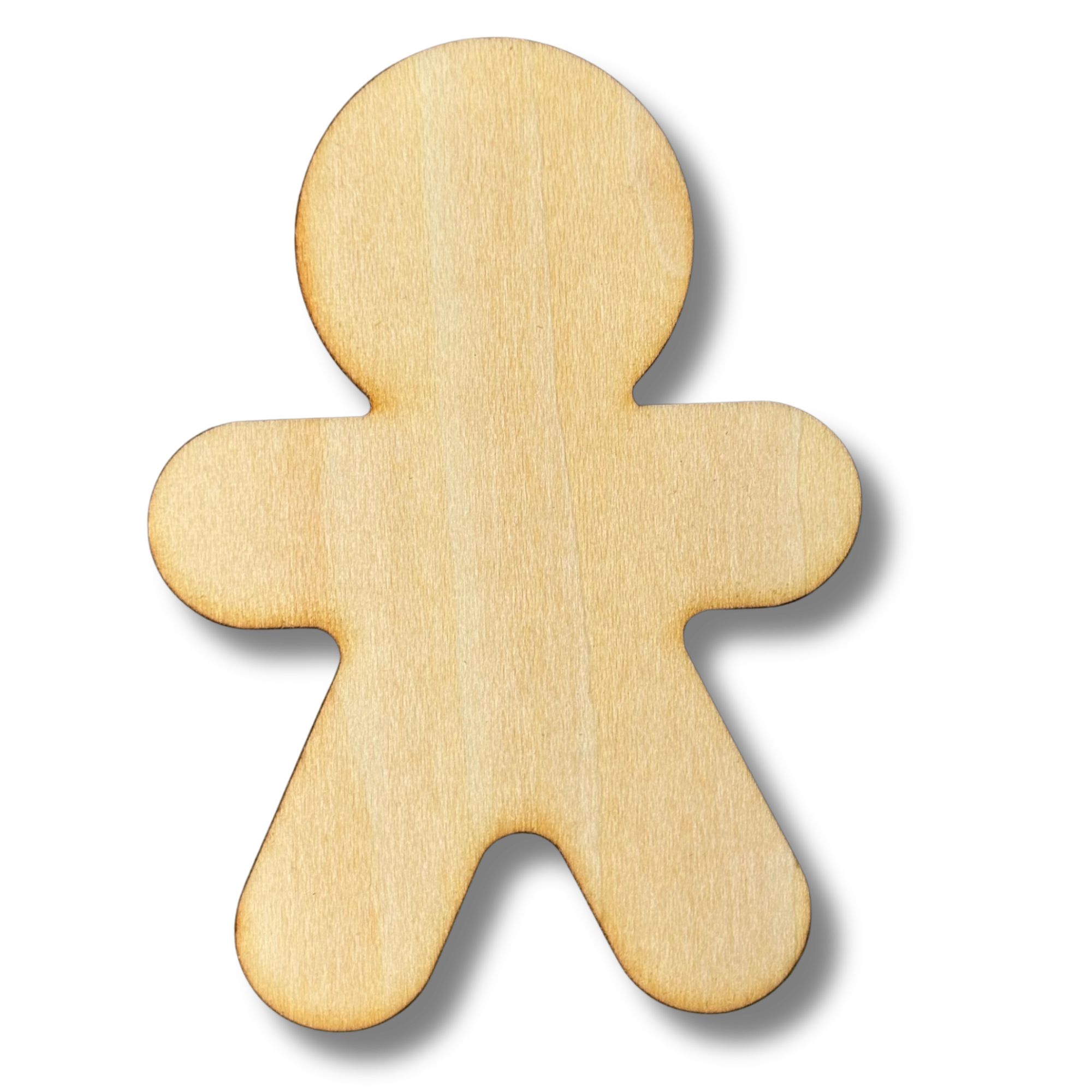 Unfinished Gingerbread Man Wood Cutout