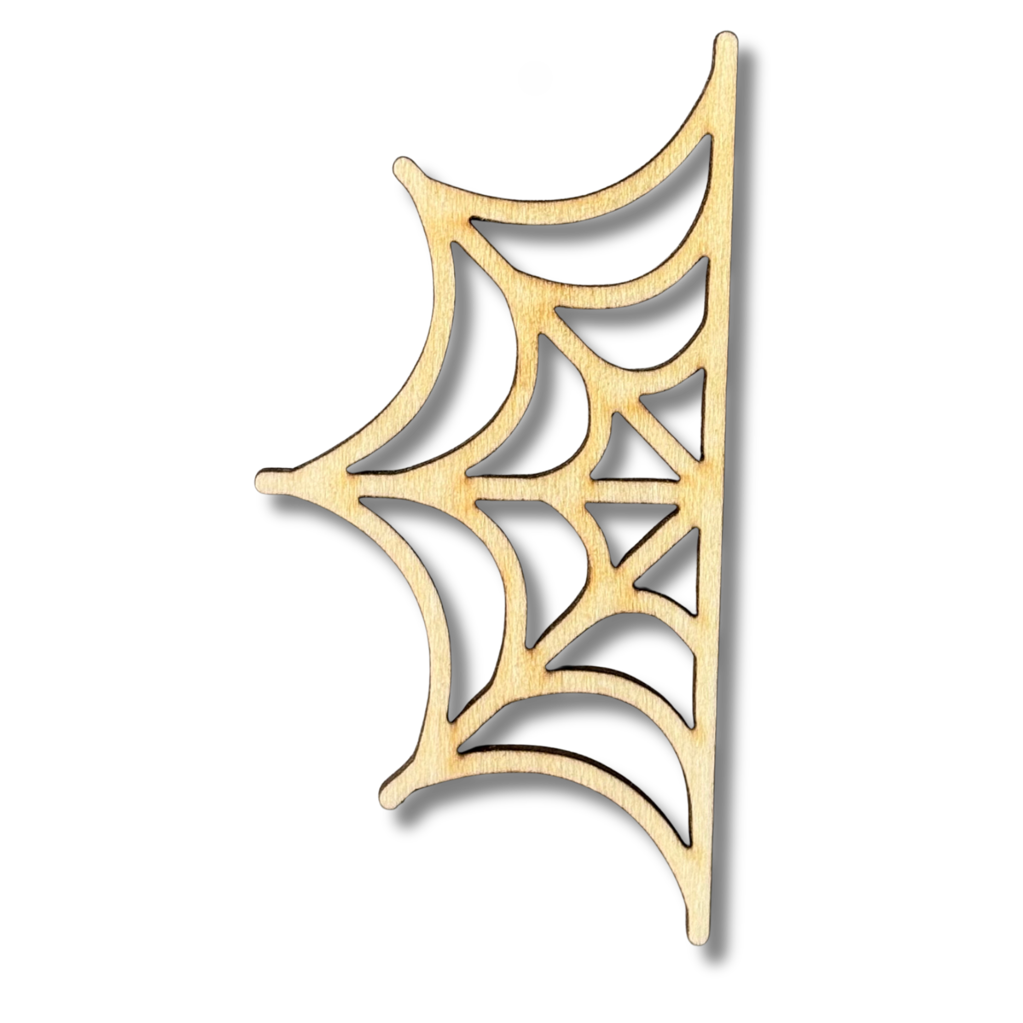 Unfinished Half Web Wood Cutout