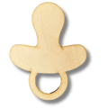 Unfinished Pacifier Wood Cutout