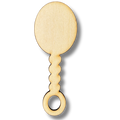 Unfinished Baby Rattle Wood Cutout