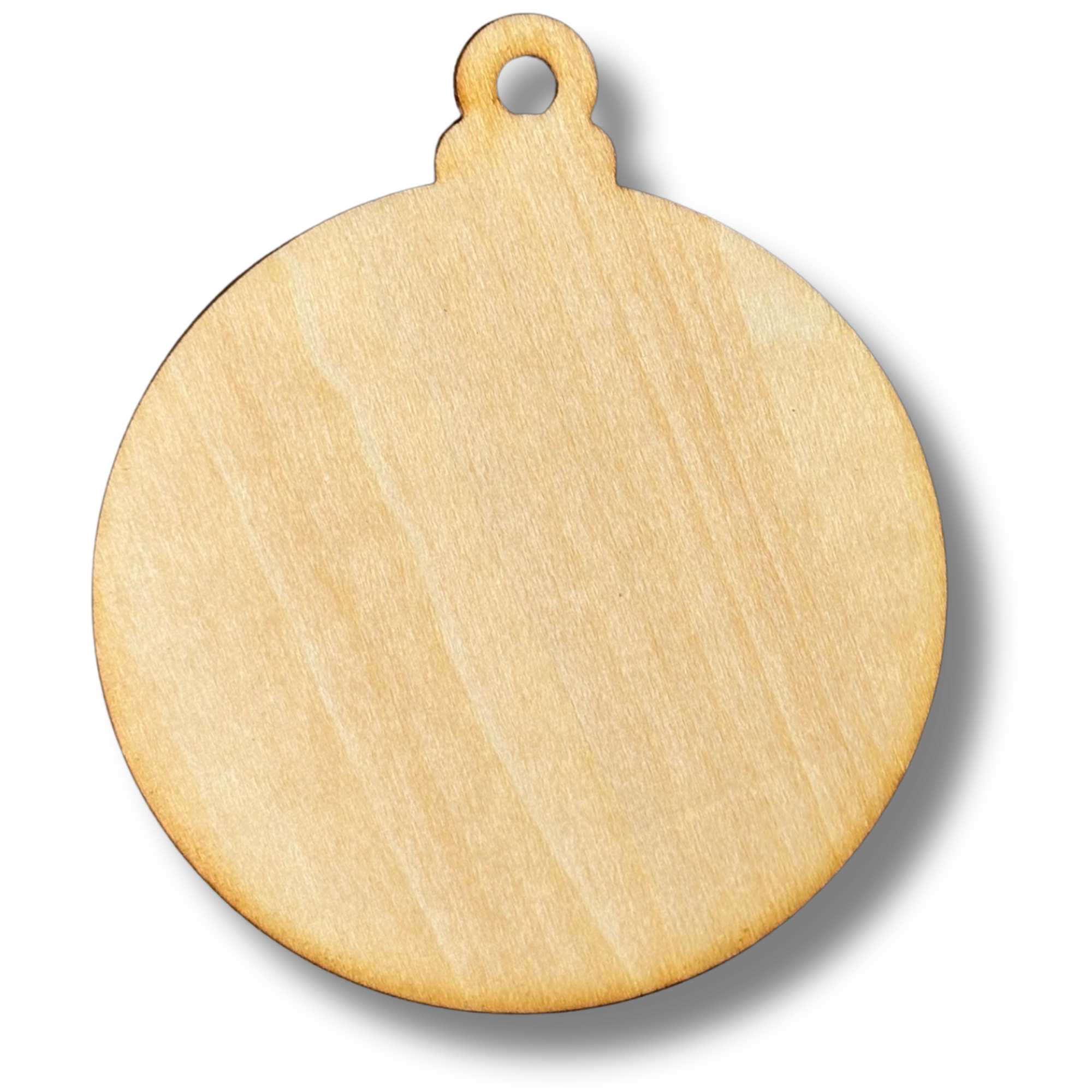 Unfinished Round Christmas Ornament Wood Cutout