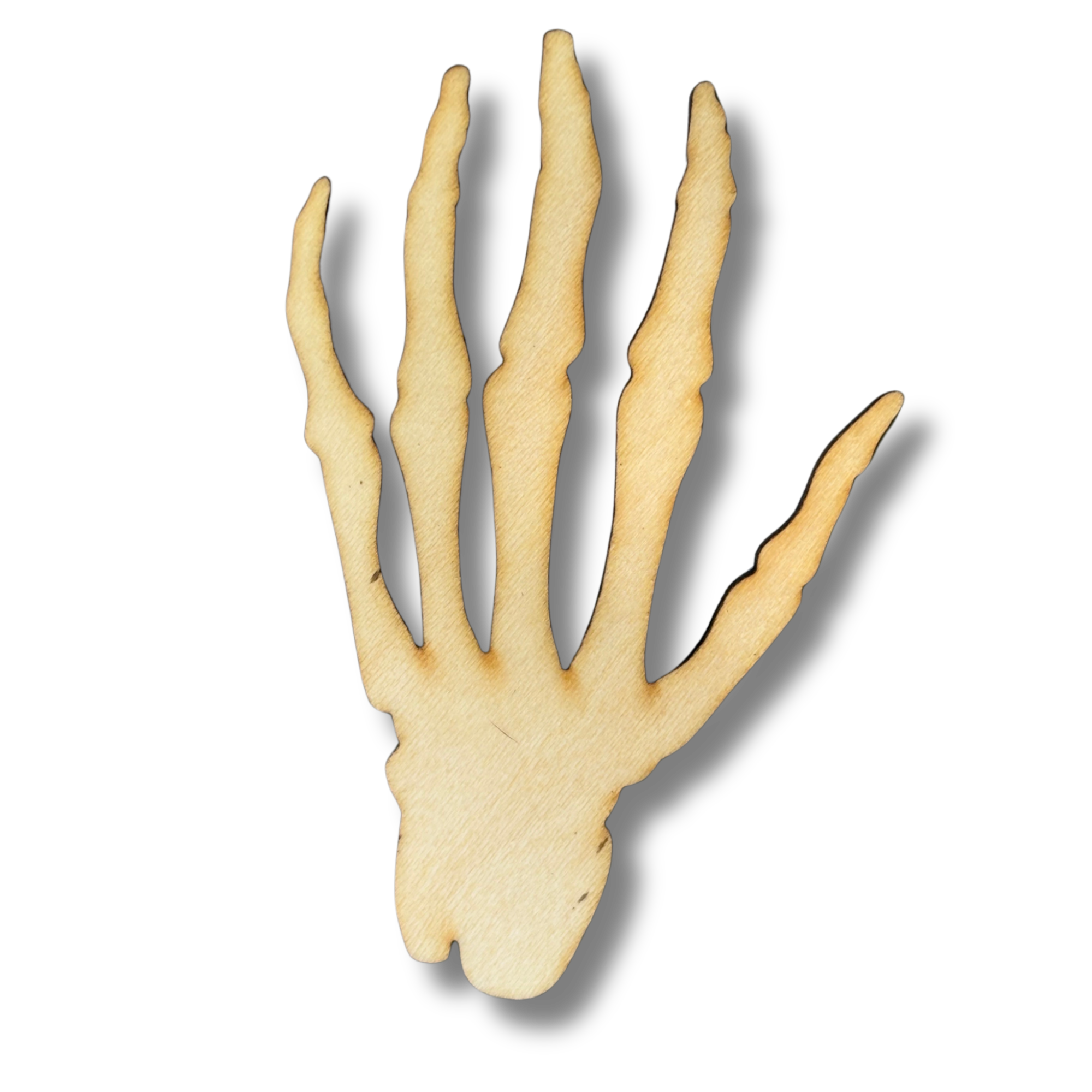 Unfinished Skeleton Hand Wood Cutout