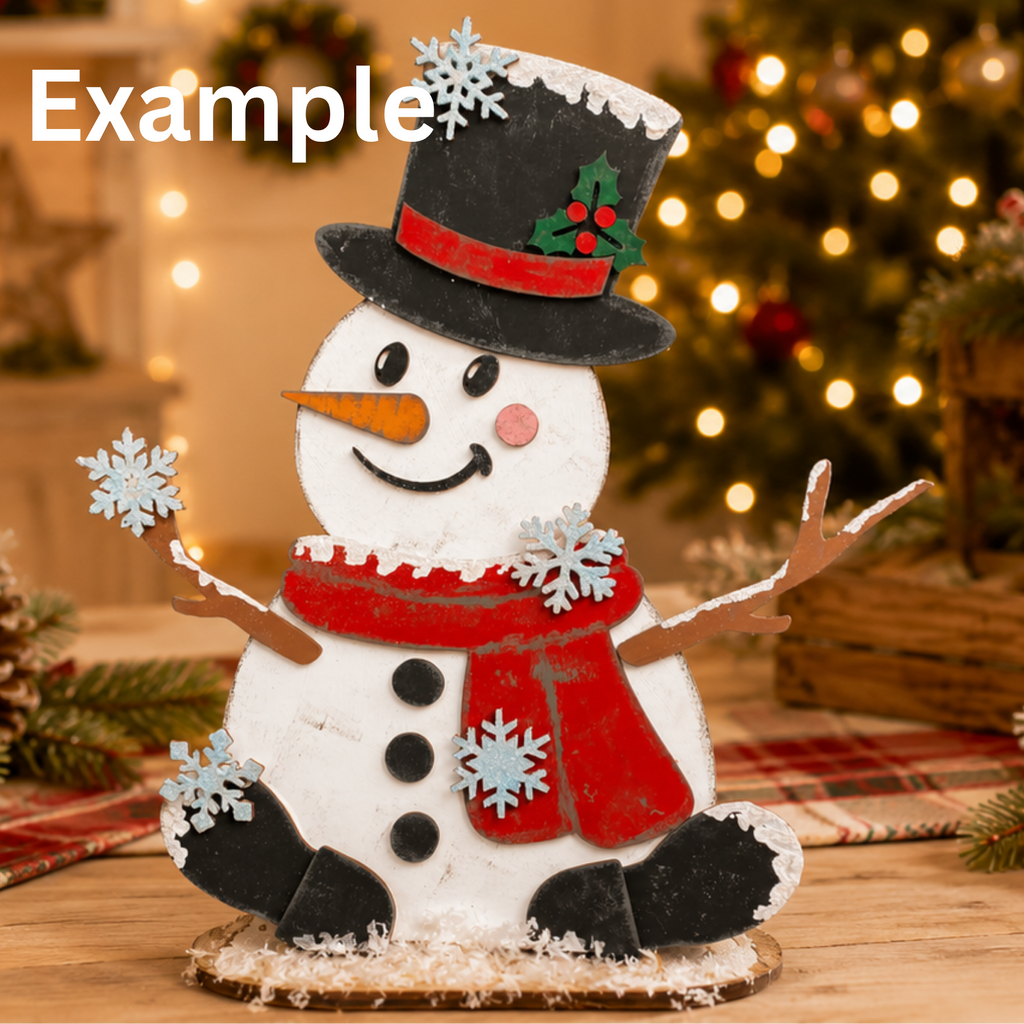 Snowman Shelf Sitter Wood Kit