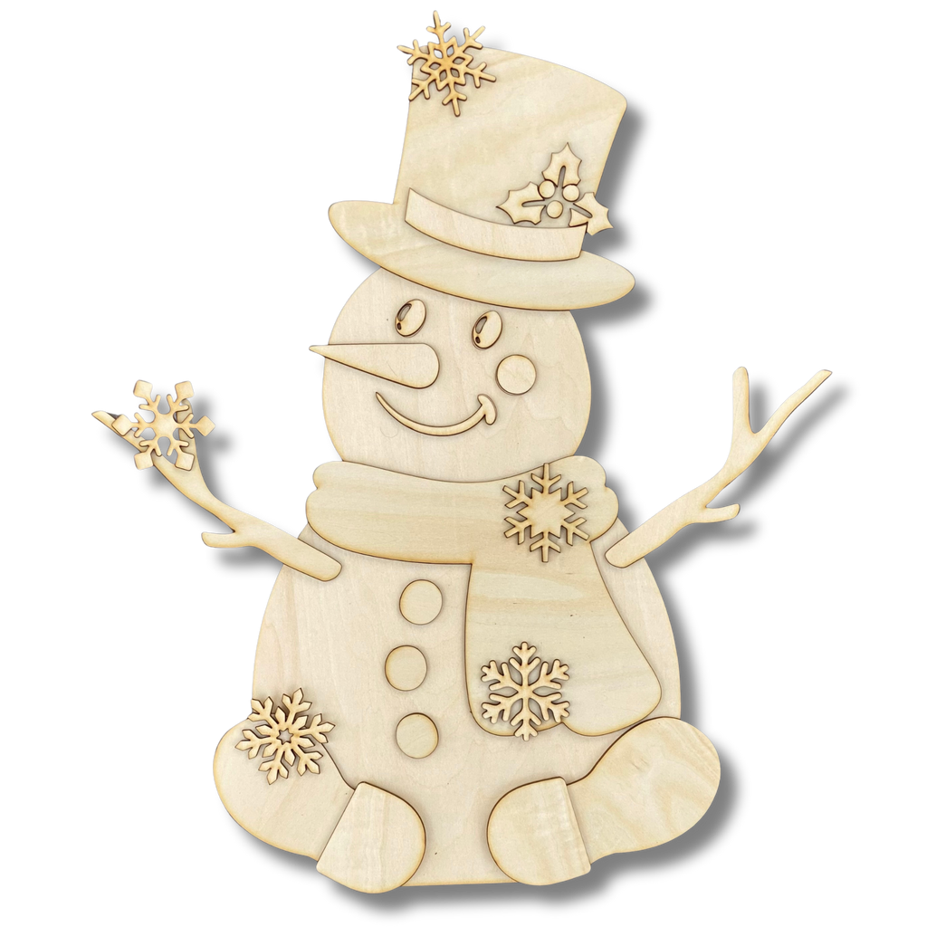 Snowman Shelf Sitter Wood Kit