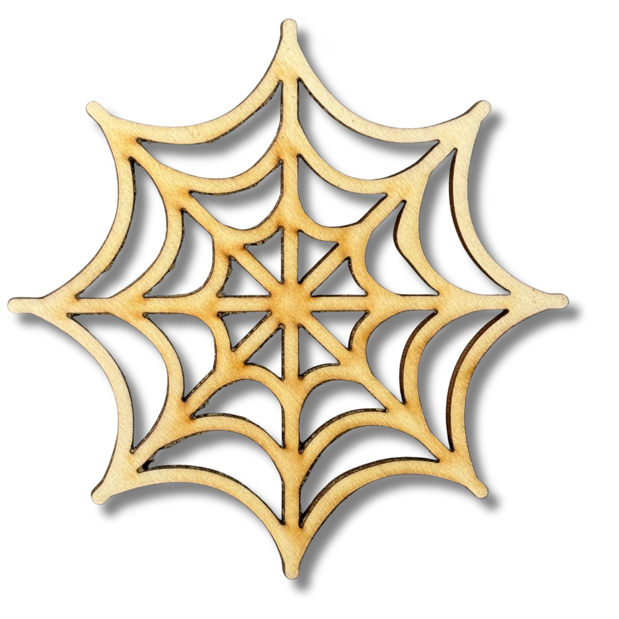 Unfinished Spider Web Wood Cutout