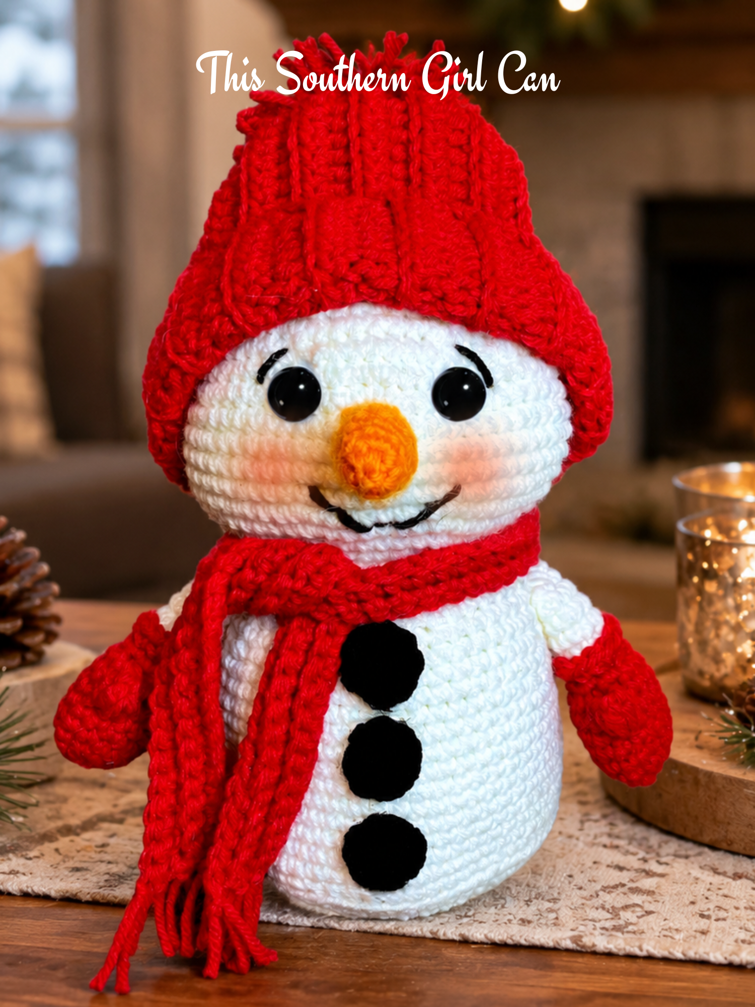 Tabletop Snowman Crochet Pattern