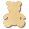 Unfinished Teddy Bear Wood Cutout